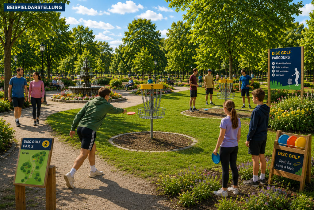 Parkanlage in Ostrhauderfehn - Disc-Golf-Mini-Parcours